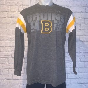 ☀️3/$25 Boston Bruins Long Sleeve T Shirt • Sz L Gray
